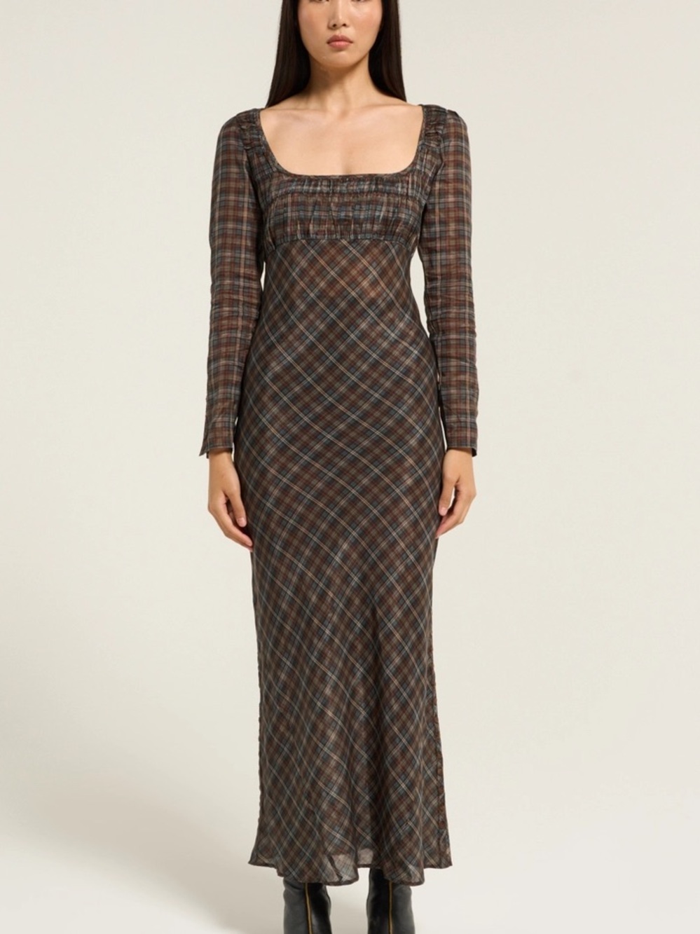 DAMSON MADDER Marissa Sheer Midi Dress